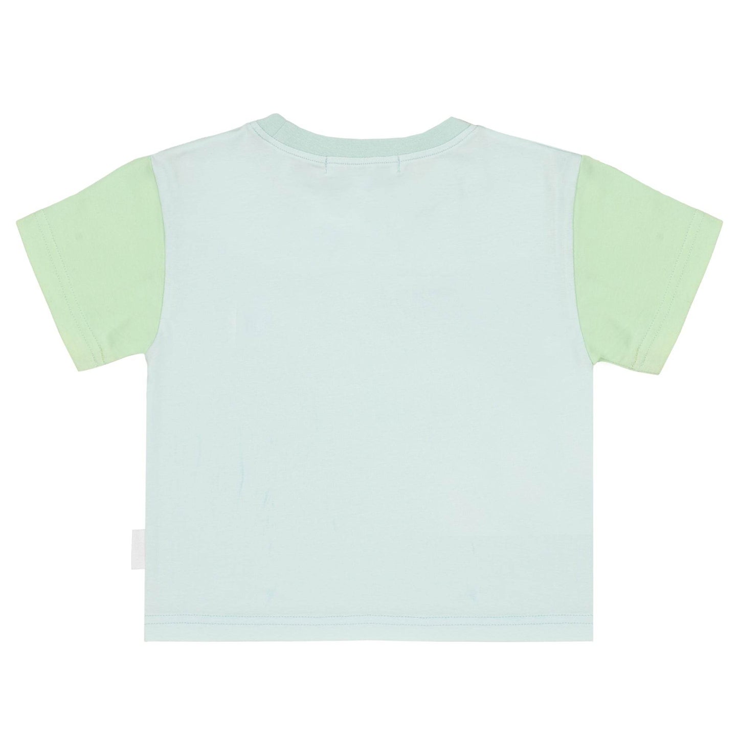 Spill-Resistant Baby & Toddler Tee | Airy Blue & Mint Green - Natural Rascals