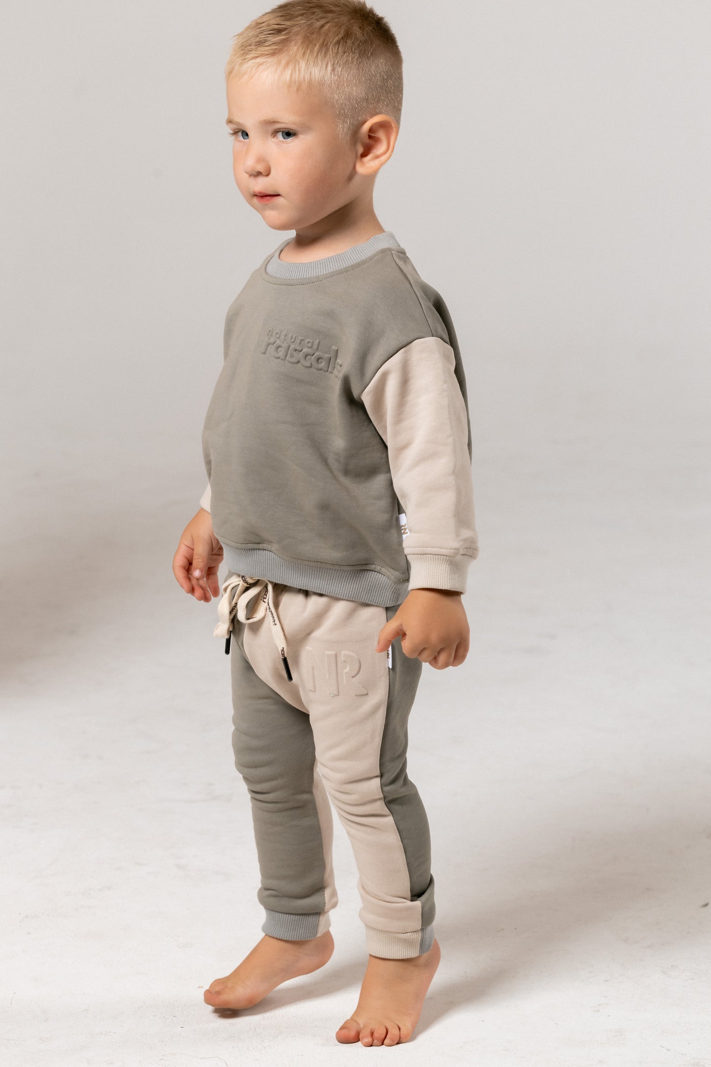 Spill-Resistant Baby & Toddler Matching Set | Rascal Earthy & Oat