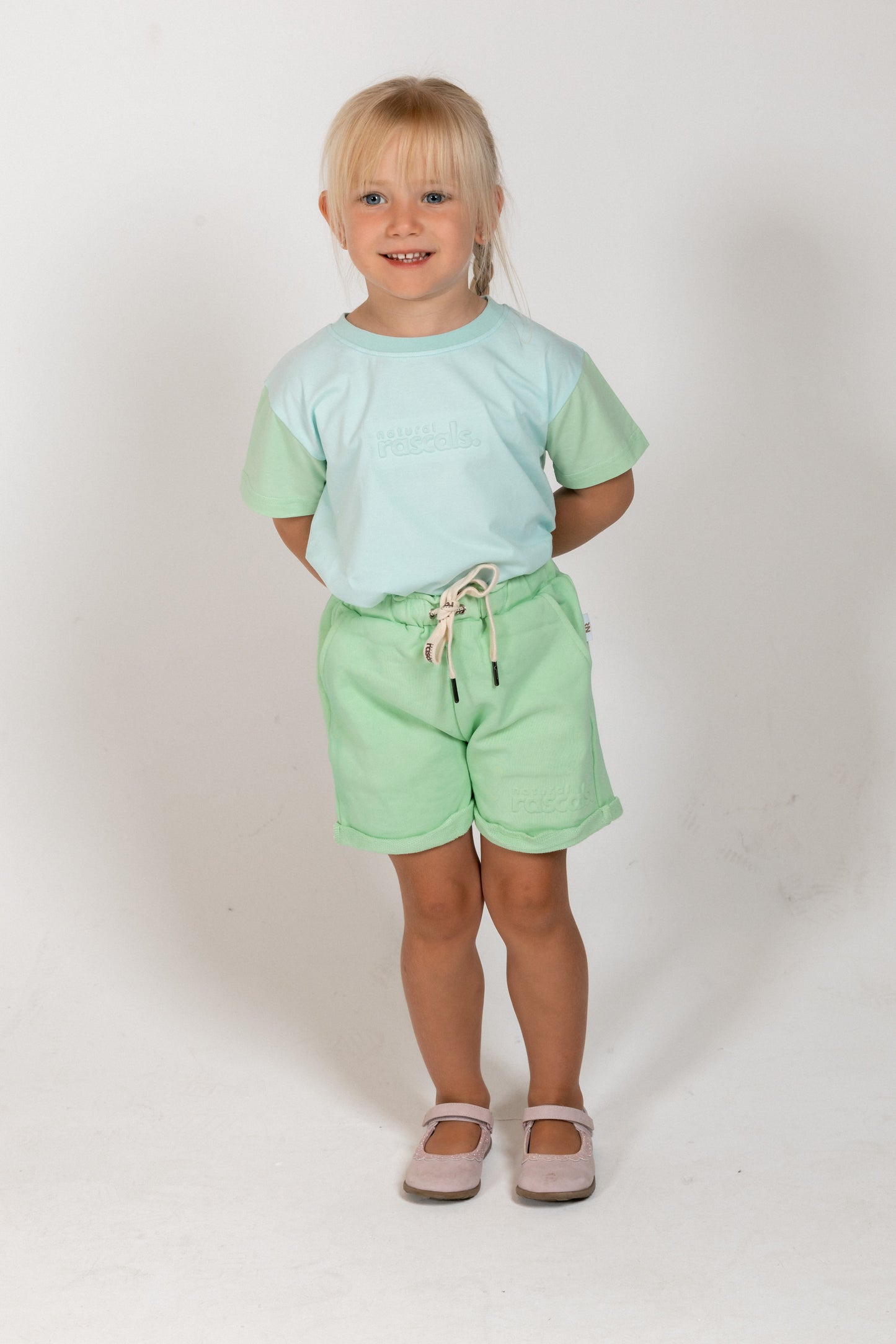 Spill-Resistant Baby & Toddler Shorts | Mint Green