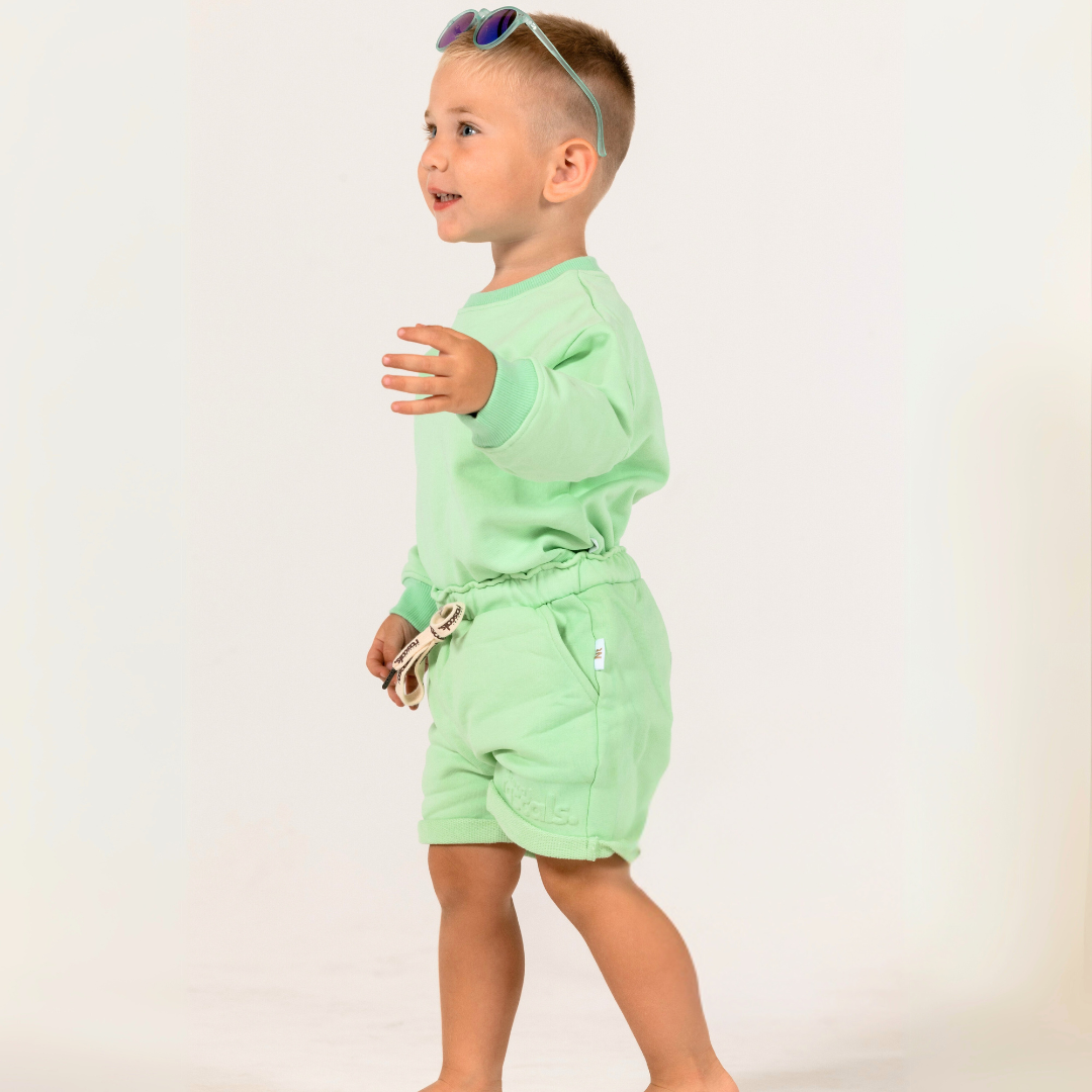 Spill-Resistant Baby & Toddler Shorts | Mint Green
