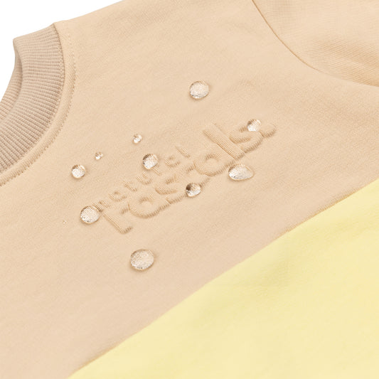 Spill-Resistant Baby & Toddler Sweat & Jogger Set | Lemonade Yellow & Earthy Oat