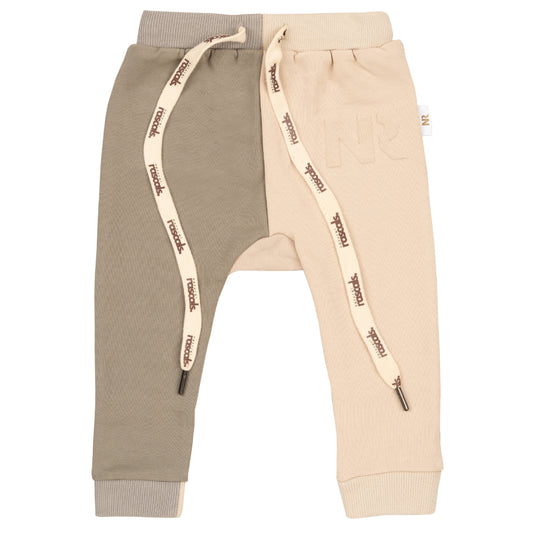 Spill-Resistant Baby & Toddler Sweat Jogger – Earthy & Oat | Made with Organic Cotton