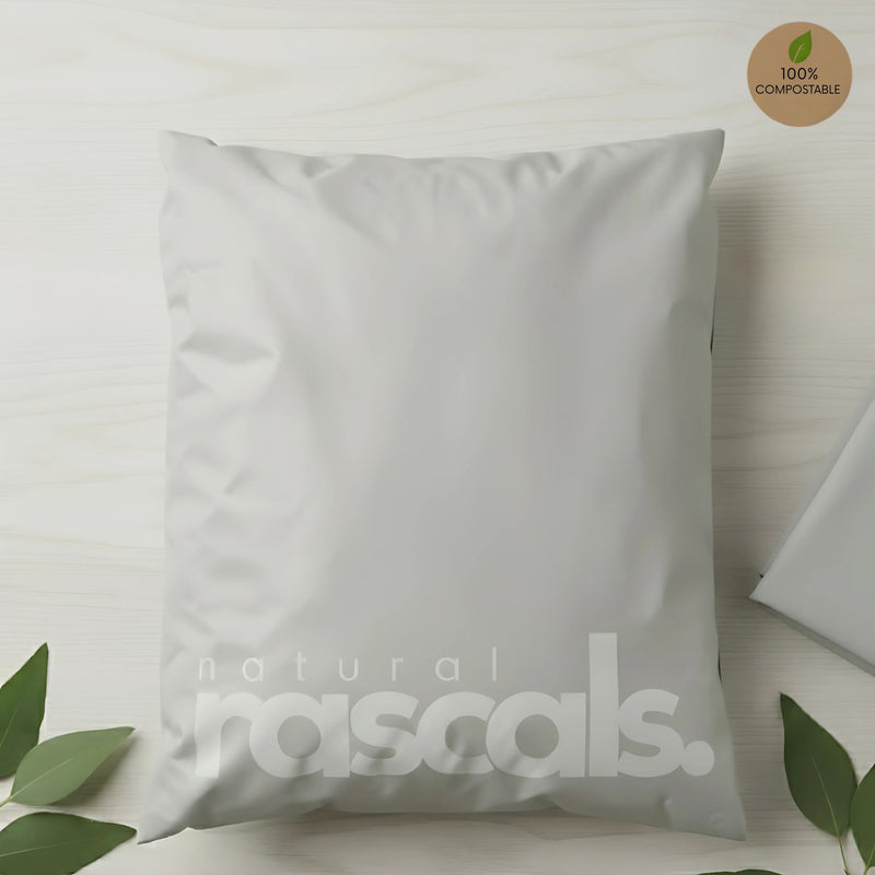 100% Compostable eco friendly mailer packaging by Natural Rascals.