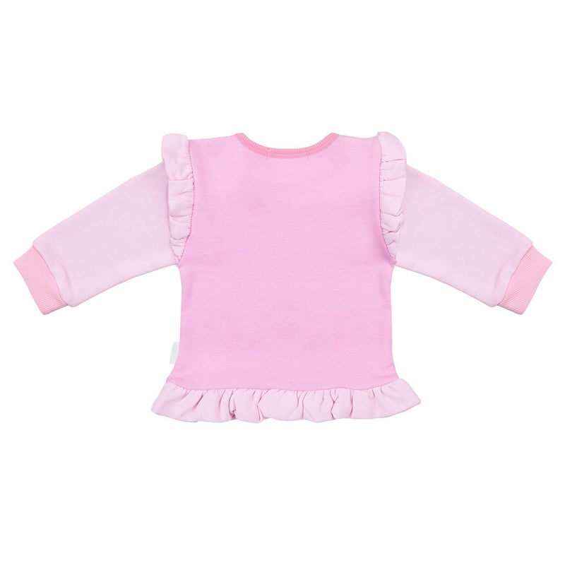 Back image of Spill-Resistant Baby & Toddler Sweat in Raspberry & Candy Pink Two-Tone by Natural Rascals