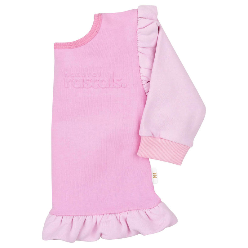 Side view of spill-Resistant Baby & Toddler Sweat in Raspberry, Candy Pink & Soft Lilac by Natural Rascals